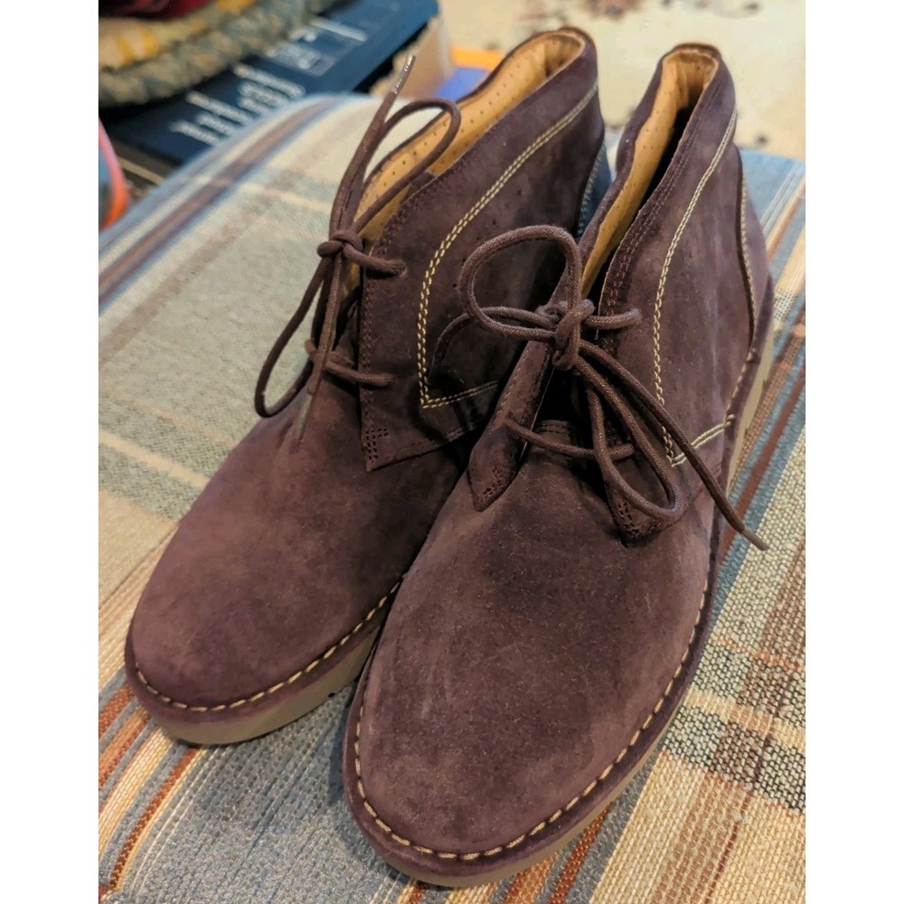 Clarks Artisan Unstructured Suede Chukka Boots Womens Size 11 M Aubergine Purple